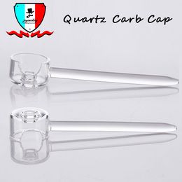 Quartz Carb Cap Dia 15.5mm 22.5mm Banger Nails Smoking Accessories with A Handle On The Side Glass Bong Dab Rigs 420