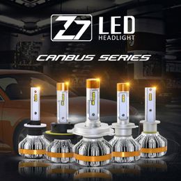 pampsee 1pair Z7 H1 H3 H7 9005/9006 880 LED Headlight Kit High Power 50W 6000LM Bulb Easy Installation Premium Quality