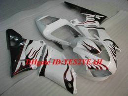 Custom Motorcycle Fairing kit for YAMAHA YZFR1 98 99 YZF R1 1998 1999 YZF1000 ABS Flames white black Fairings set+Gifts YS11