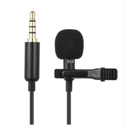 Andoer 1.45m Mini Portable Microphone Condenser Clip-on Lapel Lavalier Mic Wired Mikrofo/Microfon for Phone for Laptop