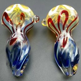 Easy Clean Colourful Mini Glass Pipe Smoking Handmade Pretty Pattern Decorative Arts Innovative Design High Temperature Resistance