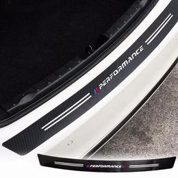 Trunk Tail Carbon Fiber Texture Bumper Guard Decor Performance Sticker Trim For BMW M3 M4 Z4 X1 1 2 3 4 5 6 7 Series