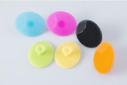 Facial Exfoliating Brush Infant Baby Soft Silicone Wash Face Cleaning Pad Skin SPA Bath Scrub Cleaner Tool SN726