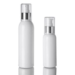 100ml PET Lotion Bottle with white Plastic Pump white clear cosmetic spray bottle for liquid fast shipping F1437