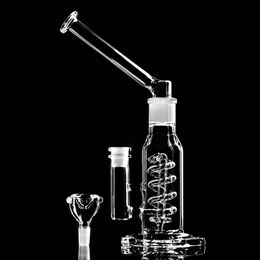 New glass recycler big beaker bong Hookahs Glass Smoke Pipes Heady Dab Rigs Water Bongs Freezable Coil