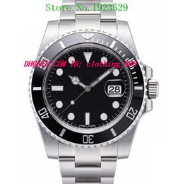 Top Quality Luxury Wristwatch Black Ceramic Bezel Dial 116610 Stainless Steel Bracelet Automatic Glidelock Clasp Men's Watch Watches WITH BOX