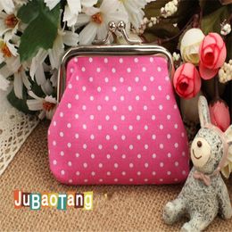 Wallets Holders Women Coin Purses High Quality Linen Dot Wholesale Fashion Wave Stripe Faux Leather Wallet Lovely Girl Coin Purse