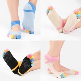 New Women Pilates Five Toe Cotton Non-Slip Yoga Socks Female Socks Mix Color Hot Sell Kids sock