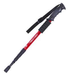 Professional Aluminum alloy Trekking Poles with Shock-absorbing Crutches Outdoor Travel Hiking Supplies