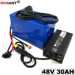 Rechargeable Electric bike battery 48V 30AH ebike Lithium battery for Bafang BBSHD 1000W 2000W Motor +5A Charger Free Shipping