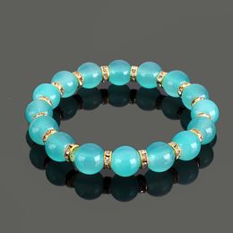 vintage asia Canada - New Girl Charm Strands Bracelet Vintage Jewelry Agate Round Crystal beads Colorful Asian Styple Beaded Diamond Bracelets for Women