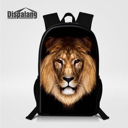 3D Printing Lion Animal Backpack For Men Children School Bag Backpack Man Busniess Daypack Brand Bagpack Male Knapsack Cool Bookbag Rucksack