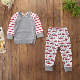 Toddler Boy Clothes Girls Outfits Brand New Spring Autumn Boys Clothing Set Cotton Sweatshirt Tops Long Pants Kids Clothes Children Clothing