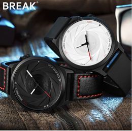 Break Unique Photographer Series Men Women Unisex Wristwatches Sports Rubber Quartz Creative Casual Fashion Watches