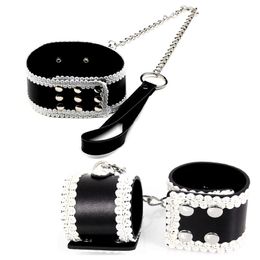 Sexy Adjustable Lace PU Leather Plush slave Collar choker Restraints BDSM Bondage Sex Toy for women Adult toys S1031