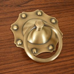 one pcs Chinese antique simple drawer door knob furniture handle hardware Classical wardrobe cabinet shoe closet cone vintage pull ring