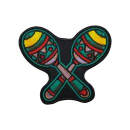 Cute Mama Yo Quiero Maracas Patch, Musical Instruments Embroidered Iron On Patches 3*2.5 INCH Free Shipping