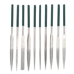 Freeshipping 10 Pcs/lot Needle Files Diamond Carbide Alloy 160*4mm For Jeweler Diamond Carving Craft Tool Metal Glass Stone Hand Tools