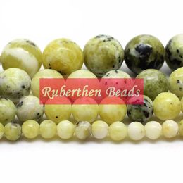 NB0059 Hot Sale Yellow Howlite Beads DIY Jewellery Accessory High Quantity Loose Stone Round Beads for Make Jewellery