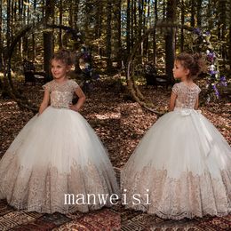 Kleid Prinzessin Ball Blumen Mädchen Kleider für Hochzeiten Kristall Schärpe Baby Mädchen Geburtstag Party Kleider Günstige Kinder Erstkommunion Kleid s