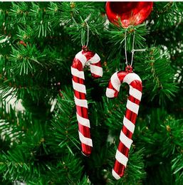 Christmas Candy Cane Ornaments Festival Party Xmas Tree Hanging Decoration Christmas Decoration Supplies GA420