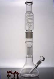 hookahs Split Joint Big Straight Glass Bong Arm Tree Spiral Tube Glass 18mm Joint Glass Bongs