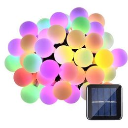 Solar Powered Globes 5M 50 LED Ball Lights String Lights Solar Powered Patio Lights Christmas Light Home Lighting Garden Lawn Evening Access