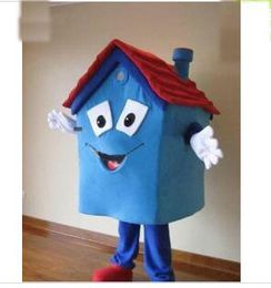 2018 High quality hot Blue House Mascot Costume 100% High Quality House Costume Party Carnival Fancy Dress Costume
