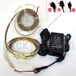 Full Kit Super Bright 5M 7020 LED Flexible Strip Light 300LEDs Tape Ribbon IP65 Waterproof + 12V 5A Power Supply + DC Connector