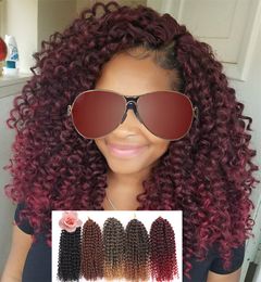 8-12inch Curly Crochet Braids Heat Resistant Synthetic Braiding Hair Ombre Hair Extensions 60 strands/pack