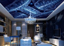 Custom ceiling murals wallpaper Creative mural 3d living room wallpaper ceiling 3d wallpapers for wall