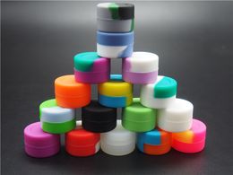 Silicone Non stick Wax Containers dab jar box Colourful 3mL mini Dab Waxy Jars Concentrate Case FDA approved e-cig box