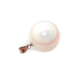 Fresh water oyster shell pearl pendant 16mm round pendant accessories feminine glamour Jewellery (no chain, buy chain separately)