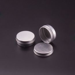 15ml Aluminum Balm Tins pot Jar 15g cosmetic containers with screw thread Lip Balm Gloss Candle Packaging