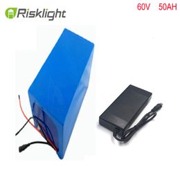 No taxes Ebike battery 60v 50ah 3000w 26650 electric bicycle Lithium battery pack with 67.2v 2A charger 50A BMS free shipping