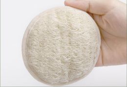 8*8cm Round Shape Natural Loofah Pad Back Scrubber Loofah Sponge Bath Shower Face Body Exfoliator Bath Scrubber lin2588