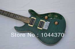 wholesale - 2013 New Arrival Green stripe Electric Guitar Very Beauty OEM bird inlay HOT free shipping