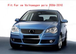 High quality ABS Honeycomb Lacquer that Bake Up and Down Front Racing Grill Fit For vw Volkswagen polo 2006-2010 ABS 2pc