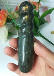 220 g natural labradorite crystal massage wand gemstone penis quartz Massage stick healing women 13-15 cm