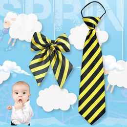 Child Neck tie bowknot sets 27 Colours bowtie Jacquard Lazy Necktie For student paty Christmas gifts free shipping