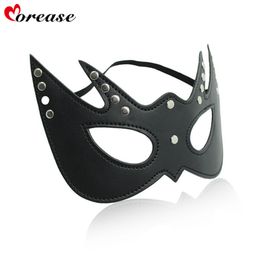 Morease Sexy Eye Mask Blindfold Bondage SM Bdsm Restraints PU Leather Fetish Slave Erotic for Woman Adult Game Sex Toys Product S924