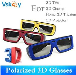 VSKEY 3Pcs Adult Polarized 3D Glasses For Passive 3D Televisions TV RealD Movie Theaters Cinema System Men Women