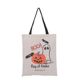 6 Different Style Pumpkin Devil Spider Printed Halloween Gifts Sack Bags Canvas Cartoon Handbag Children Gift Bags - pumpkin waist bag for halloween roblox