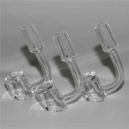 quave quartz banger Canada - 4mm thick Smoking club banger domeless QUAVE BANGERS quartz nail 14mm 18mm, male and female joint 100% Real for glass bong oil rig