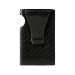 Carbon Fibre Card Holder for Men RFID Minimalist Smart Wallet Slim Credit Card Holder EDC Money Holder 2018 New Arrival DAX 18g