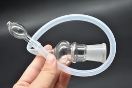 new desgin universal Glass Vaporizer Whip for Replacement snuff snorter vaporizer 18.8 mm glass vaporizer whip with screen and hose