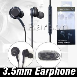 For GALAXY S8 S8 plus Stereo Sound Earphone Earbuds High Quality Earphone With Wired In-Ear Headset Rerail packing