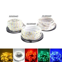 DHL 5M 5050 3528 5630 Led Strips Light Warm White Red Green Blue RGB Flexible 5M Roll 300 Leds 12V outdoor Ribbon Waterproof