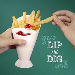 French Fry Chips Cone Salad Dipping Cup Kitchen Restaurant Potato Tool Tableware Assorted Sauce Ketchup Jam Dip Cup Bowl