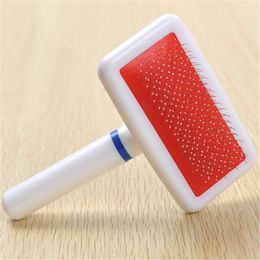 CW029 Red Puppy Cat Hair Grooming Slicker Comb Gilling Brush Quick Clean Tool Pet Brand New
